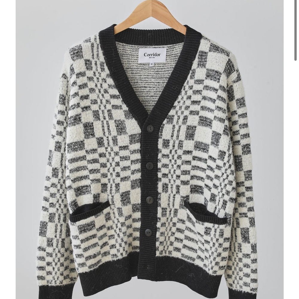 Corridor Optic Alpaca cardigan. Men’s large. Brand new with tags